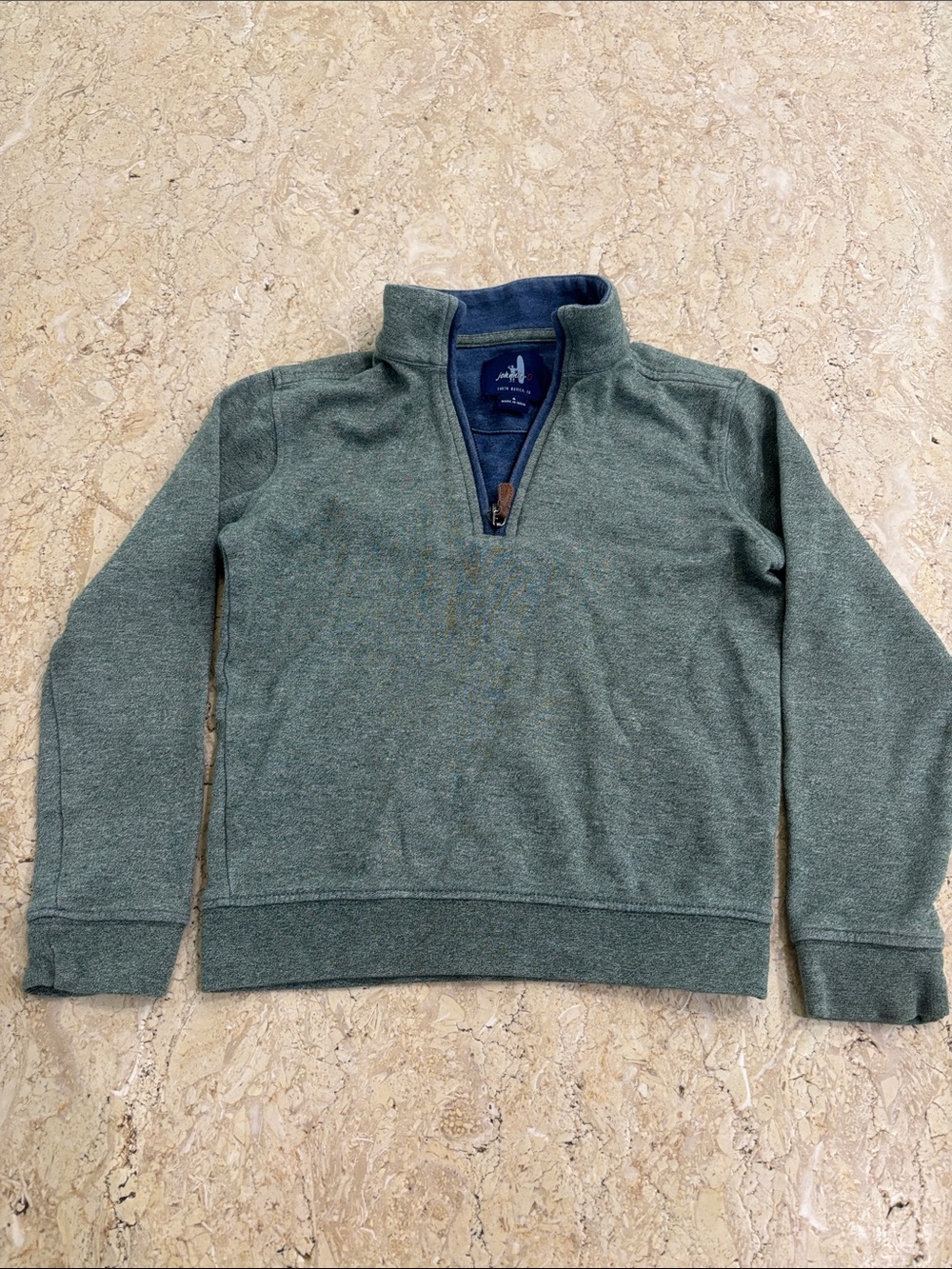 johnnie-O Youth Half-Zip Pullover in Heather Green